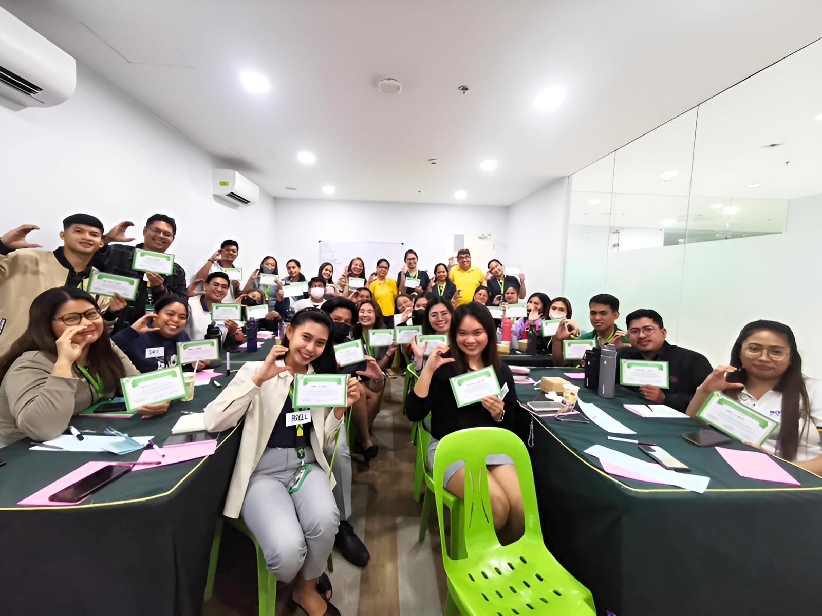NOVADECI staff posing together after a training session