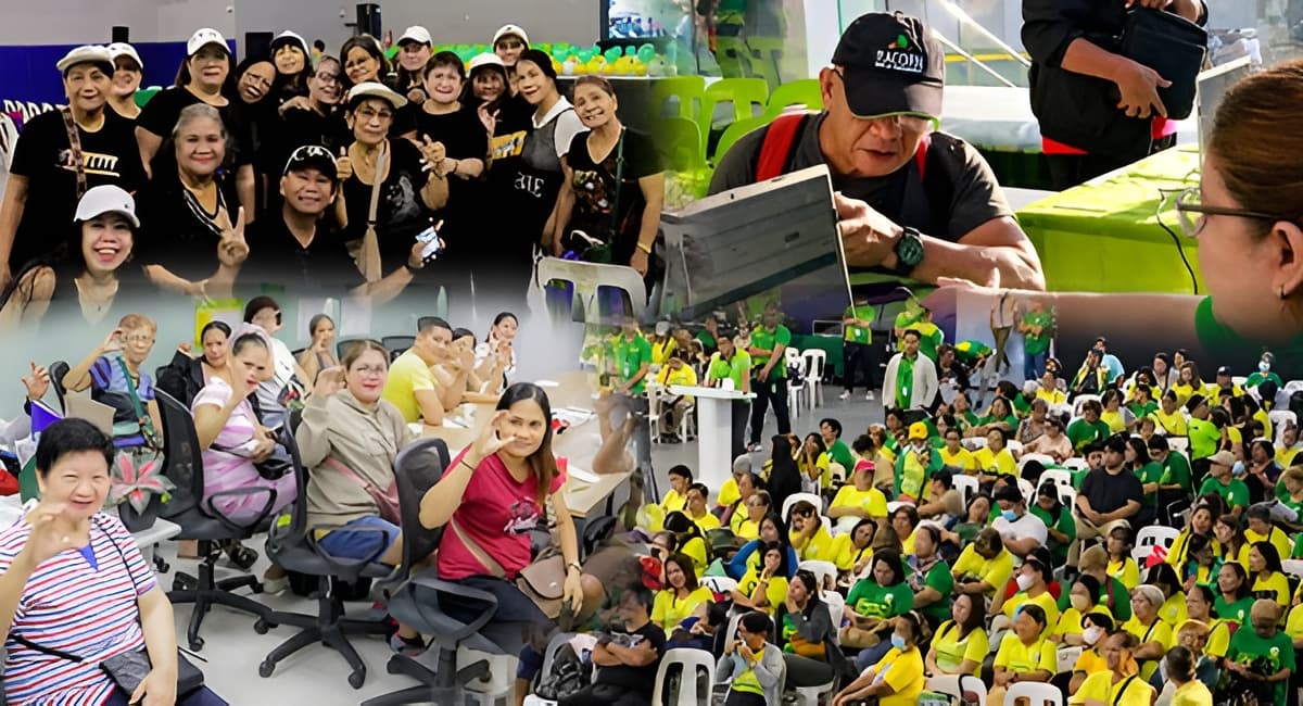 NOVADECI community collage showing members at events, training, and assemblies